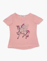 חולצה בנות טריקו מעוצבת סוס