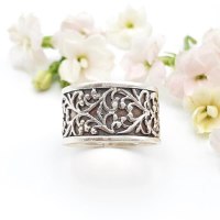 טבעת כסף טהור דגם אתני R-44