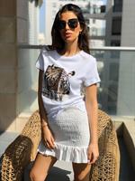 חצאית כיווצים מלמלות