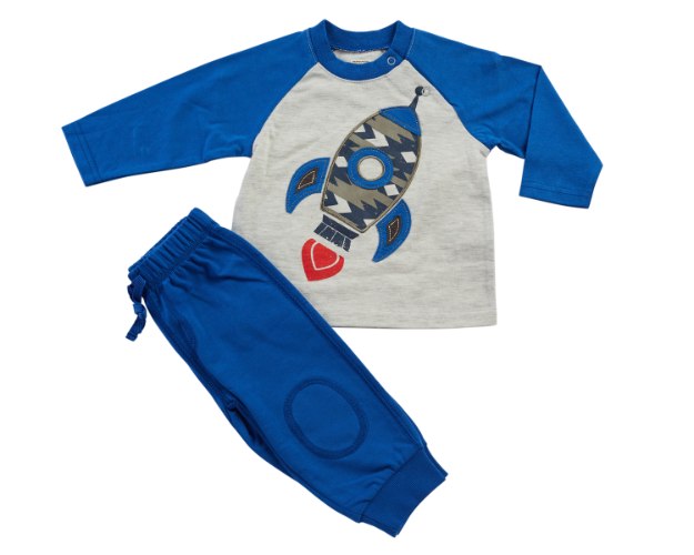 חליפת מעבר חללית כחול מכנס פרנצ׳ טרי