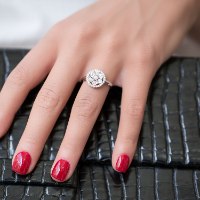 טבעת זהב 14 קראט 0.32 קראט יהלומים 814253 - מחיר מבצע! 