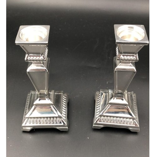 פמוטים מכסף טהור 925 עבודת יד דגם חלק