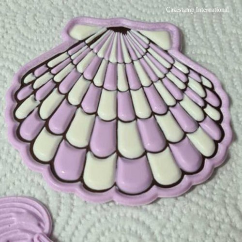 תבנית צדפה מניפה רעפים גדולה ליצירה | צדף| צדפים קישוט ים| צדף עוגות קיץ | עוגת בת הים | חדש אתי דבש