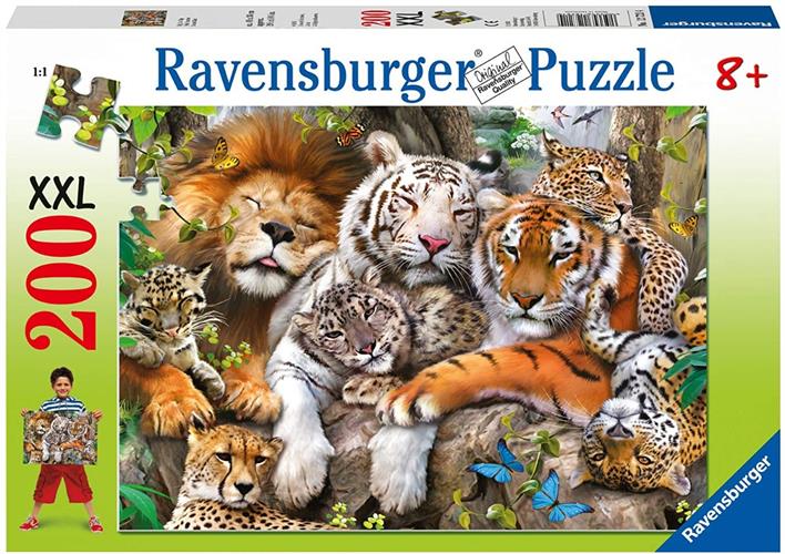פאזל 200 חלקים נמרים - ravensburger puzzle
