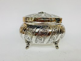 קופסת אתרוג טבולה בכסף סדרת מורשת האחים חדד