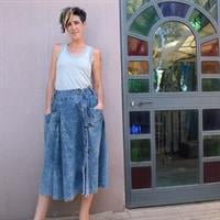 חצאית מידי ג'ינס Stone wash מידה L