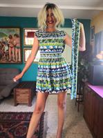 שמלת מיני בהדפס של קיץ מידה S
