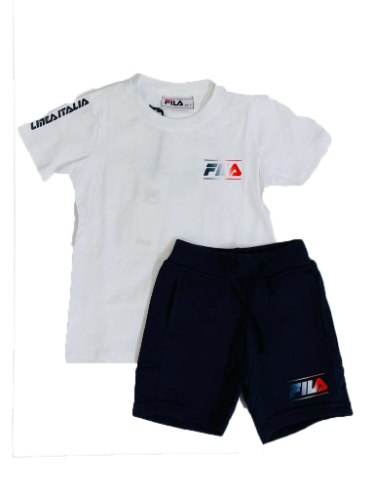 חליפת שורט FILA איטליה לבן 2-8
