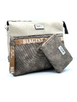 תיק צד קטן ליאת שחור מט+ לק בחלק העליון