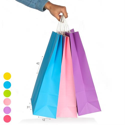 שקית קרטון מעורב צבעים 31*42*12סמ