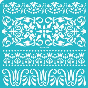 סטנסיל דביק - עיטורים (POTW-104)