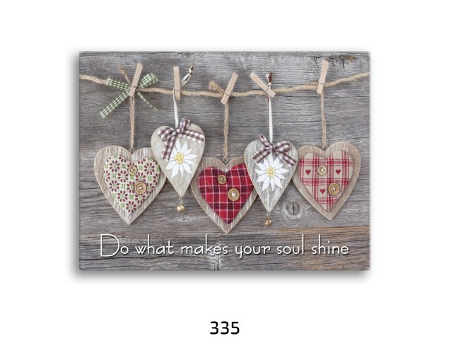 תמונת השראה - חמש לבבות על חוט דגם 335