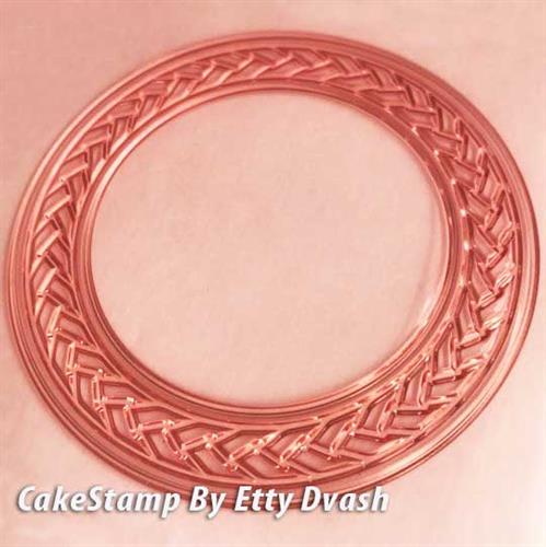 תבנית מסגרת חבלים עגולה גדולה | ליצירה בשוקולד | תבנית מסגרת חבלים לקישוט עוגות מיוחדות