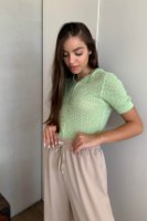 טופ אלכסה צווארון כפתורים