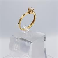 טבעת זהב צהוב עם יהלום