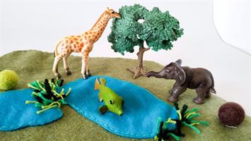 משטח משחק דו צדדי - ספארי