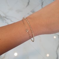 צמיד כדורים זהב קשיח