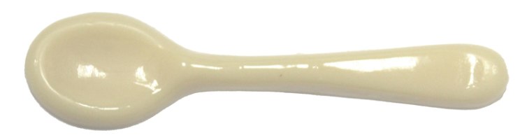 קישוט שוקולד כפית קטנה לבן פרווה 270 יח'