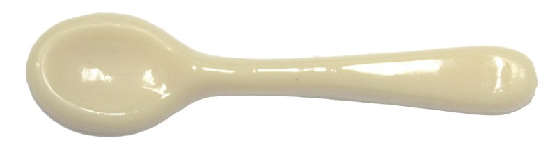 קישוט שוקולד כפית קטנה לבן פרווה 270 יח'