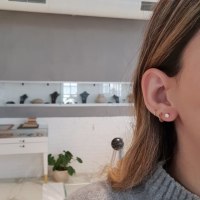 עגילי יהלומים צמודים לאוזן 0.40 קרט