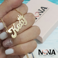 שרשרת שם עם כתר למעלה דגם 213