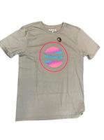 HURLEY  CIRCLE DYE LOGO T-SHIRT- GREY