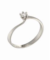 טבעת אירוסין זהב בסגנון טוויסט יהלום 0.08 קראט