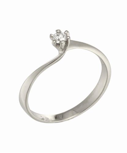 טבעת אירוסין זהב בסגנון טוויסט יהלום 0.08 קראט