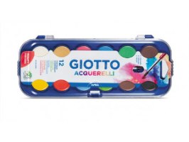 צבעי מים GIOTTO - סט 12 מטבעות 30 מ"מ