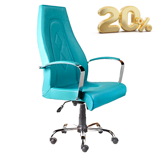 כיסא מנהלים פרמיום ארגונומי דגם רינקון בצבע טורקיז