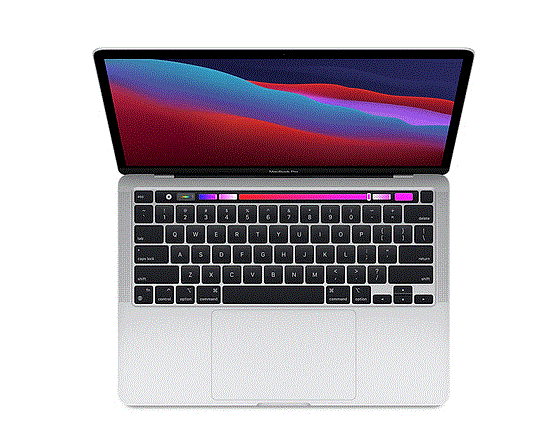 מחשב נייד Apple MacBook Pro 13 M1 2020 Touch Bar SILVER 8core CPU Z11D0005L במלאי