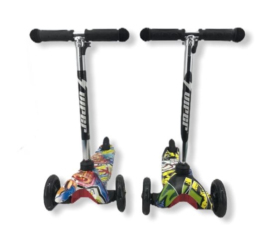 קורקינט 3 גלגלים וייפר גרפיטי