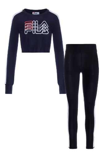 חליפת אקטיב FILA שחור לבן