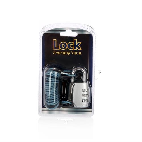 מנעול קומבינציה עם סליל