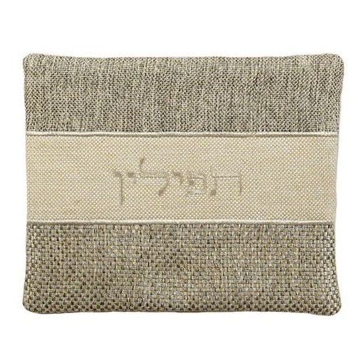 כיסוי תפילין בדים עבים פשתן שחור