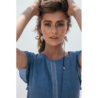 שמלת אנני ג'ינס מקומט