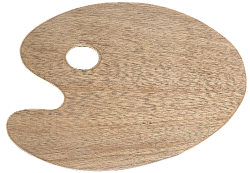 פלטה גדולה לצבעים - עץ