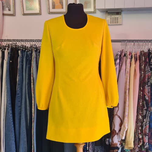 שמלת סיקסטיז צהובה יפהפייה מידה S/M