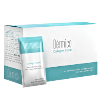 קולגן SHINE בתוספת חומצה היאלרונית, ויטמין C וביוטין, מכיל 30 שסטים, Dermico