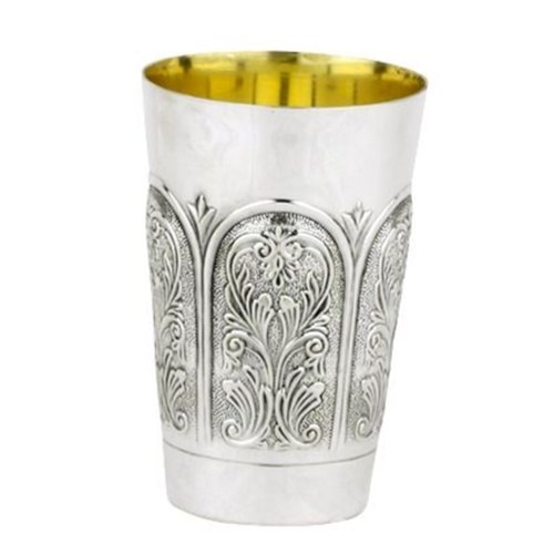 כוס קידוש כסף טהור דגם בלז שערים