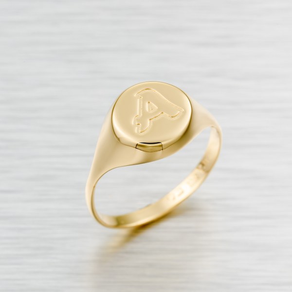 טבעת שם בעיצוב אישי גולדפילד 18 קראט
