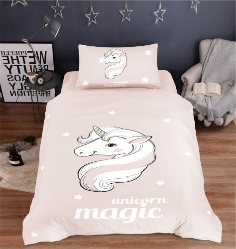 סט מצעים למיטת יחיד 90/200 חד קרן  - 7751