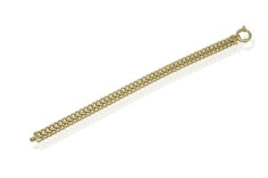 צמיד זהב חוליות עדין ודק לאישה בסגנון S