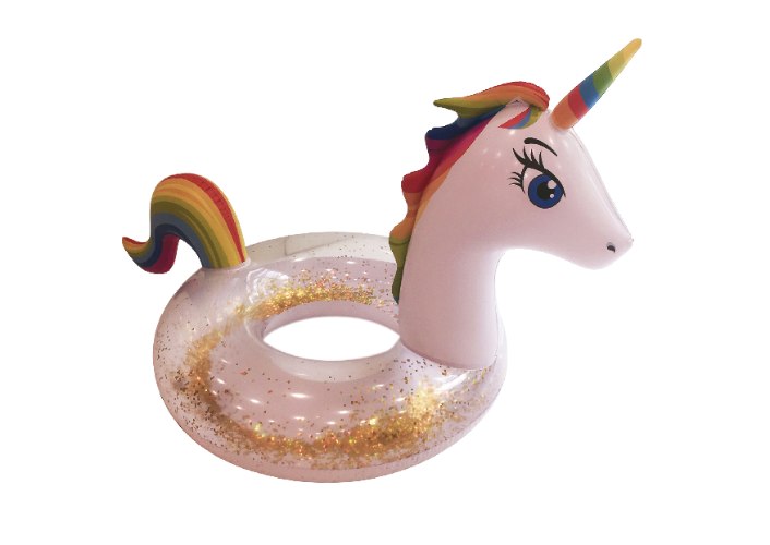 גלגל חד קרן נצנצים 116  ס''מ