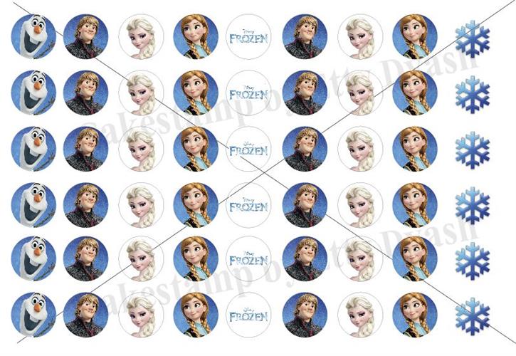 פרוזן דמויות - דף טרנספר 54 יחידות לנשיקות ולשוקולד