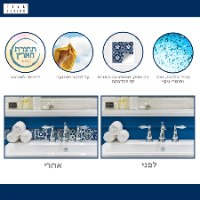 מדבקות לאריחים 15*15 ס''מ כחול מלכותי דגם 1274