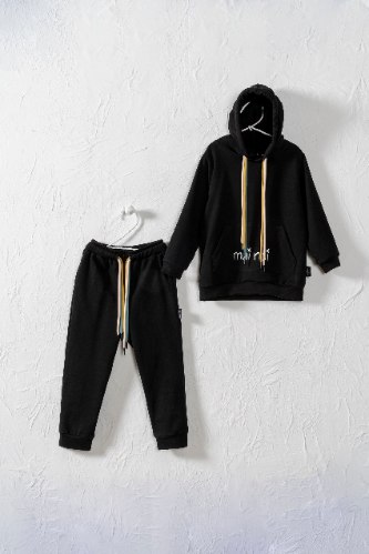 חליפת קפוצ'ון MOINOI שרוך צבעוני שחור