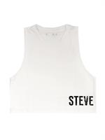 חולצה לבנה ללא שרוולים SM