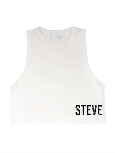 חולצה לבנה ללא שרוולים SM