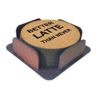 6 תחתיות עגולות שונות על קפה